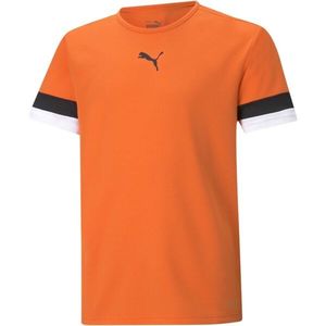Puma TEAMRISE JERSEY TEE Dětské fotbalové triko, oranžová, velikost obraz