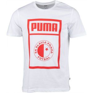 Puma SLAVIA PRAGUE GRAPHIC TEE Pánské triko, bílá, velikost obraz