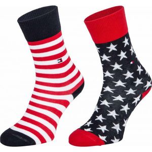Tommy Hilfiger KIDS SOCK 2P STARS AND STRIPES Dětské ponožky, tmavě modrá, velikost 35-38 obraz