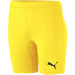Puma LIGA BASELAYER SHORT TIGH Dětské sportovní šortky, žlutá, velikost obraz