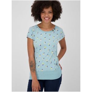Světle modré dámské vzorované tričko Alife and Kickin obraz