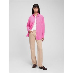 Růžová dámská košile z organické bavlny GAP obraz