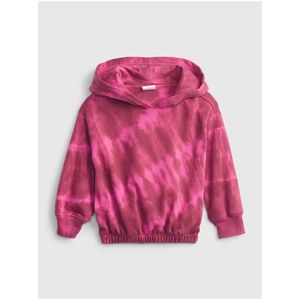 Růžová holčičí mikina tie dye hoodie obraz
