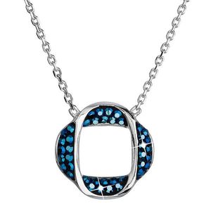 Evolution Group Stříbrný náhrdelník s krystaly Swarovski modrý kulatý 32016.5 obraz