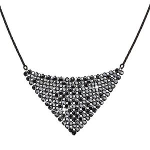 Evolution Group Stříbrný náhrdelník s krystaly Swarovski černý 32019.5 obraz