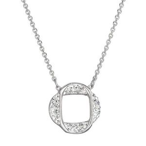 Evolution Group Stříbrný náhrdelník s krystaly Swarovski bílý kulatý 32016.1 crystal obraz
