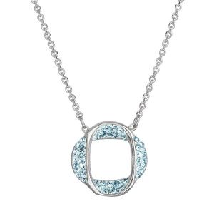 Evolution Group Stříbrný náhrdelník s krystaly Swarovski modrý 32016.3 aqua obraz