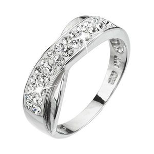 Evolution Group Stříbrný prsten s krystaly Preciosa bílý 35041.1 obraz
