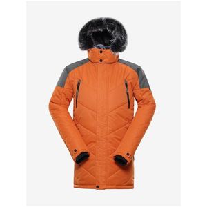 Oranžová pánská zimní bunda s kapucí Alpine Pro ICYB 7 obraz