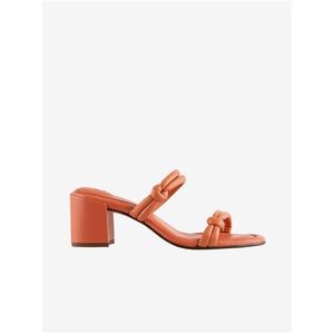 Oranžové dámské kožené pantofle na podpatku Högl Grace obraz