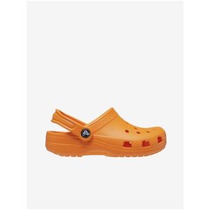 Oranžové dětské pantofle Crocs obraz