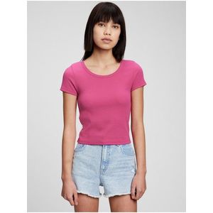 Růžové holčičí tričko GAP Teen žebrované obraz