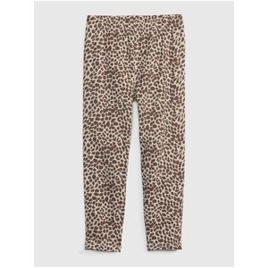 Hnědé holčičí legíny GAP organic capri leopard obraz