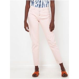 Světle růžové slim fit kalhoty CAMAIEU obraz