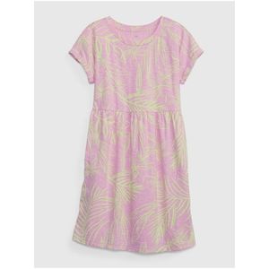 Růžové holčičí šaty bavlněné šaty GAP obraz