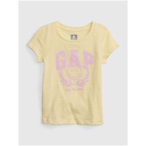 Žluté holčičí tričko organic logo GAP obraz