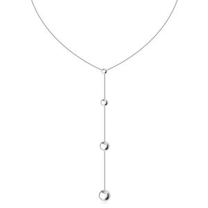 Stříbrný 925 náhrdelník - řetízek s hadím motivem, kuličky různých velikostí obraz