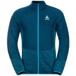 Odlo RUN EASY WARM HYBRID Pánská běžecká bunda, modrá, velikost XL obraz