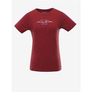 Vínové dámské tričko s potiskem Alpine Pro CEDRIKA 2 obraz
