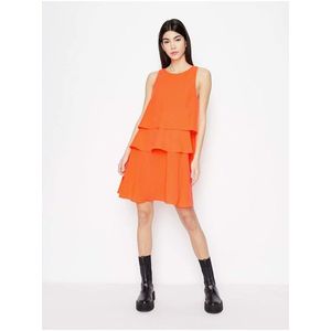 Oranžové šaty Armani Exchange obraz