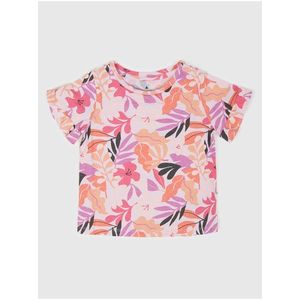 Růžové holčičí tričko květované GAP obraz