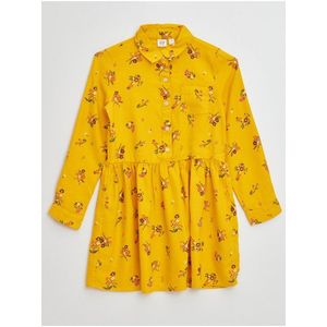 Žluté květované holčičí šaty GAP obraz