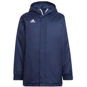 adidas ENTRADA 22 STADIUM JACKET Juniorská fotbalová bunda, tmavě modrá, velikost obraz