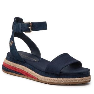 TOMMY HILFIGER Colored Rope Low Wedge Sandal FW0FW06233 obraz