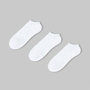 Cropp - Sada 3 párů bílých kotníkových ponožek - Bílá obraz