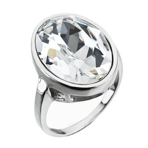 Evolution Group Stříbrný prsten s krystalem Preciosa bílý 35036.1 crystal obraz