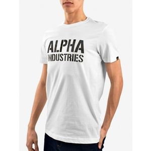Pánské tričko Alpha Industries Camo Print Tee White obraz