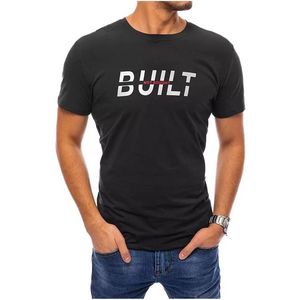 černé tričko "built not bought" obraz