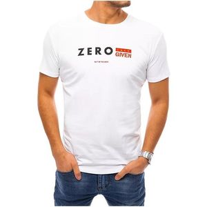 Bílé pánské tričko s potiskem zero obraz