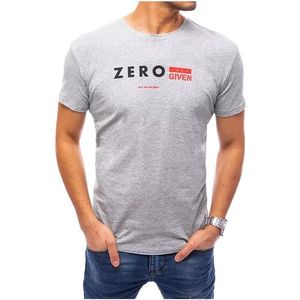 Světle šedé pánské tričko s potiskem zero obraz