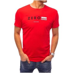 červené pánské tričko s potiskem zero obraz