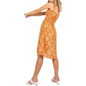 Oranžové letní šaty provance se vzorem mandal obraz