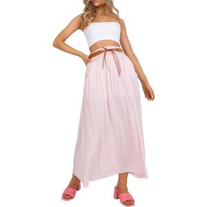 Světle růžová maxi sukně obraz