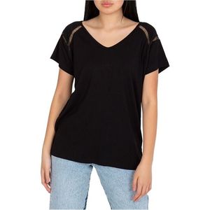 černé dámské tričko s krátkými rukávy obraz