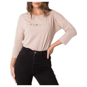 Béžové dámské tričko minimalist obraz
