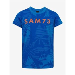 Modré chlapecké vzorované tričko SAM 73 Theodore obraz