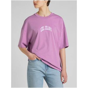 Růžové dámské oversize tričko Lee obraz