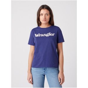 Tmavě modré dámské tričko Wrangler obraz