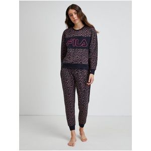 Růžovo-černé dámské vzorované pyžamo FILA obraz