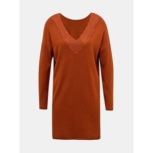 Cihlové svetrové šaty ONLY -Maisie obraz