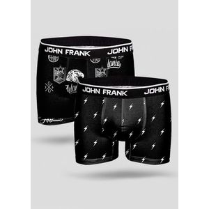 Pánské boxerky John Frank JF2BMC08 2PACK L Černá obraz