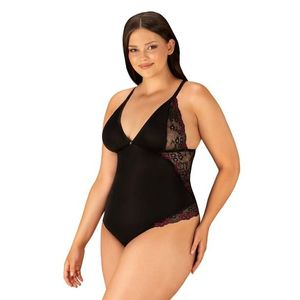 Jemné body Vanessme teddy 2XL/3XL - Obsessive 2XL/3XL Černá obraz