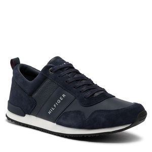 TOMMY HILFIGER Iconic Leather Suede Mix Runner FM0FM00924 obraz