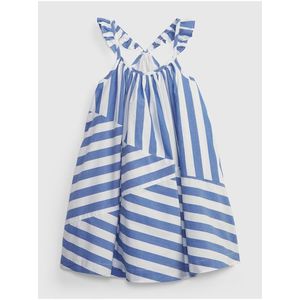Modré holčičí šaty pruhované šaty GAP obraz