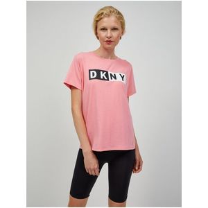 Světle růžové dámské tričko DKNY obraz