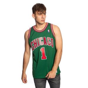 Mitchell & Ness Chicago Bulls #1 Derrick Rose green Swingman Jersey obraz